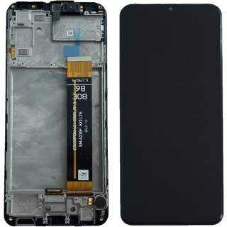 Оригинален дисплей за Samsung SM-A235F A23 4G / Тъч скрийн с рамка / Черен /