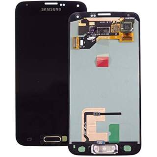 LCD Дисплей за Samsung S5(SM-G900) черен с бутон