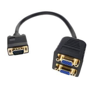 Преходник/сплитер VGA (М) към 2xVGA (Ж)